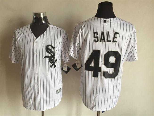 Majestic Chicago White Sox #49 Chris Sale White Pinstripe MLB Stitched Jersey,We sell and wholesale Majestic Chicago White Sox #49 Chris Sale White Pinstripe MLB Stitched Jersey on line form chian!